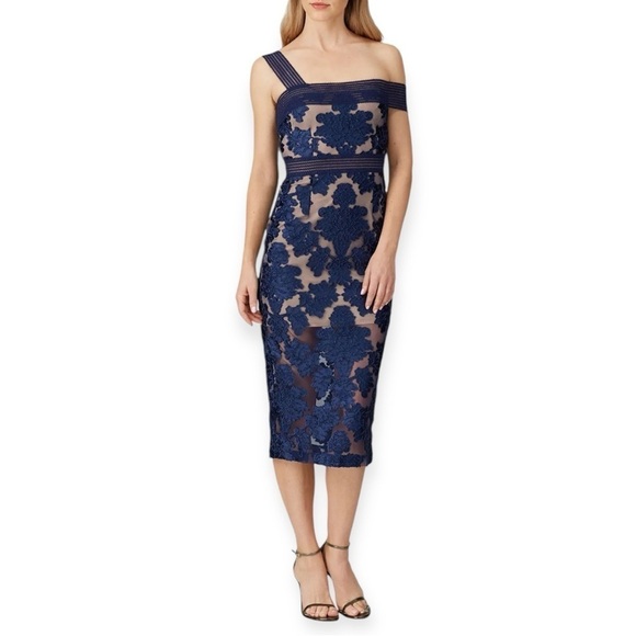 Alice McCall Magic Midi Blue Lace Cocktail Dress - Picture 1 of 12